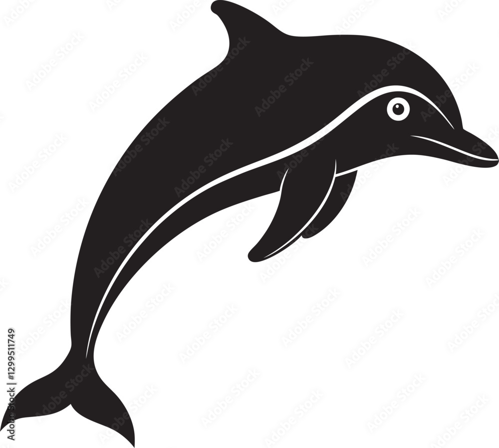 Fototapeta premium dolphin isolated on white background