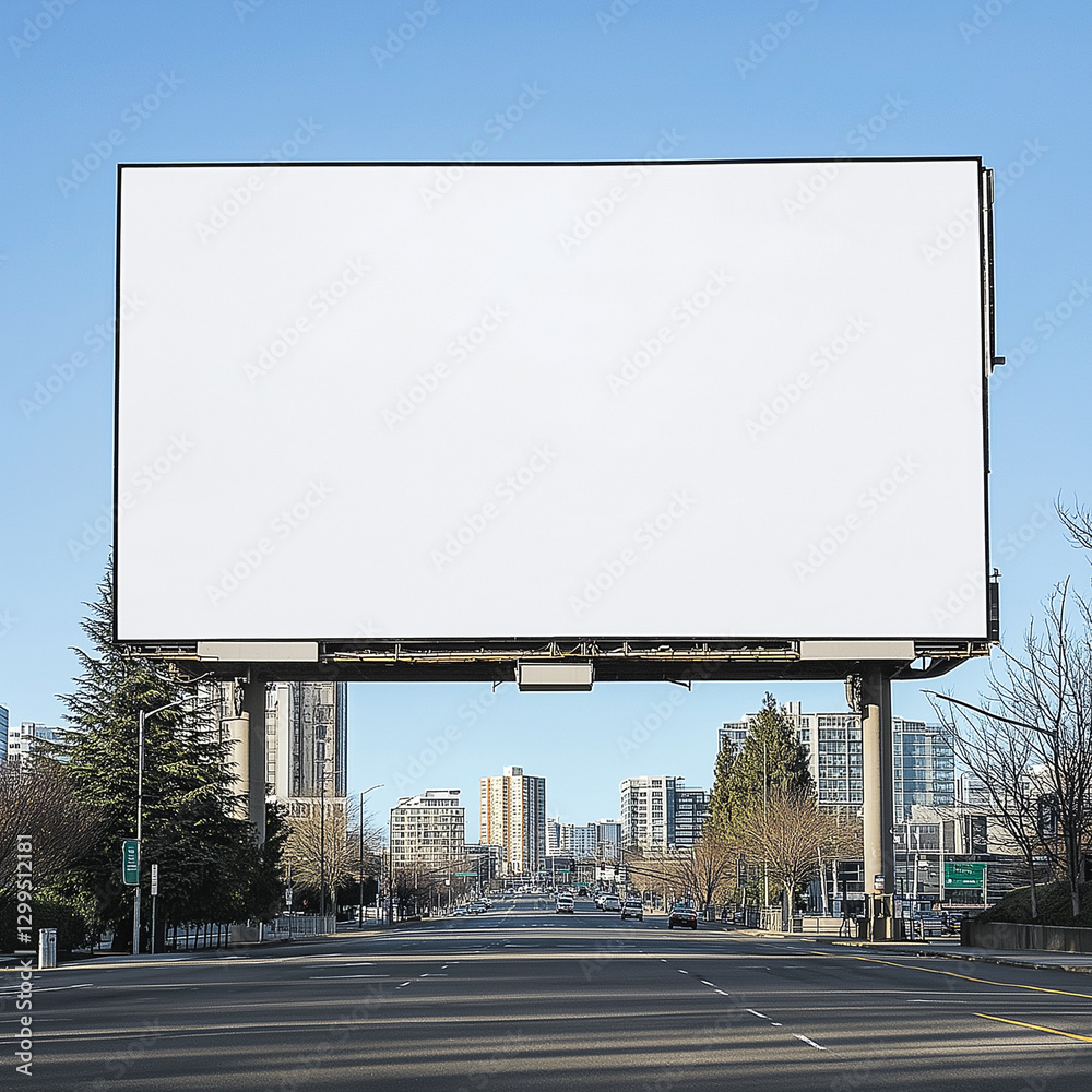 Fototapeta premium Blank billboard on city street, ready for your ad!