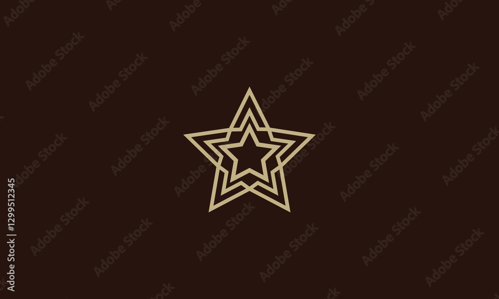 Luxurious minimalistic star logo design Luxurious minimalistic star logo design