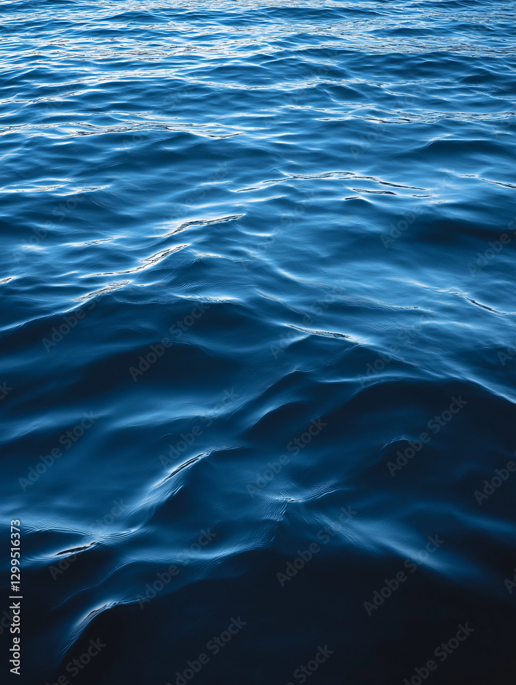 Fototapeta premium Deep blue ocean waves. Serenity.