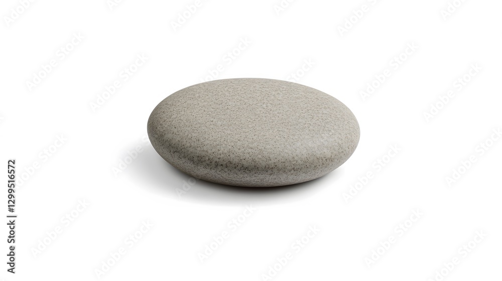 Smooth Gray Stone Pebble Isolated on White Background Smooth Gray Stone Pebble Isolated on White Background