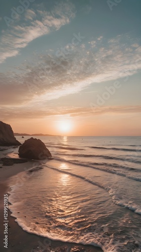 Tranquil Beach at Sunrise