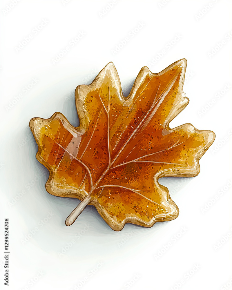 Fototapeta premium Delicate Beavertail Pastry Adorned With a Beautiful Maple Syrup Drizzle Pattern
