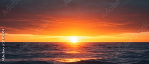 ocean sunset with dramatic sky