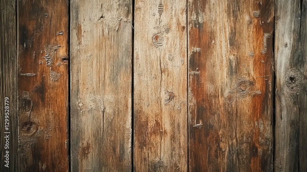 Naklejka premium Weathered Wooden Planks Background Texture