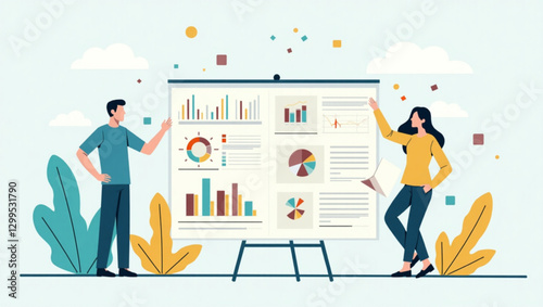 Businesswoman Planning Strategy and Setting Goals, Concept of Business Planning and Scheduling