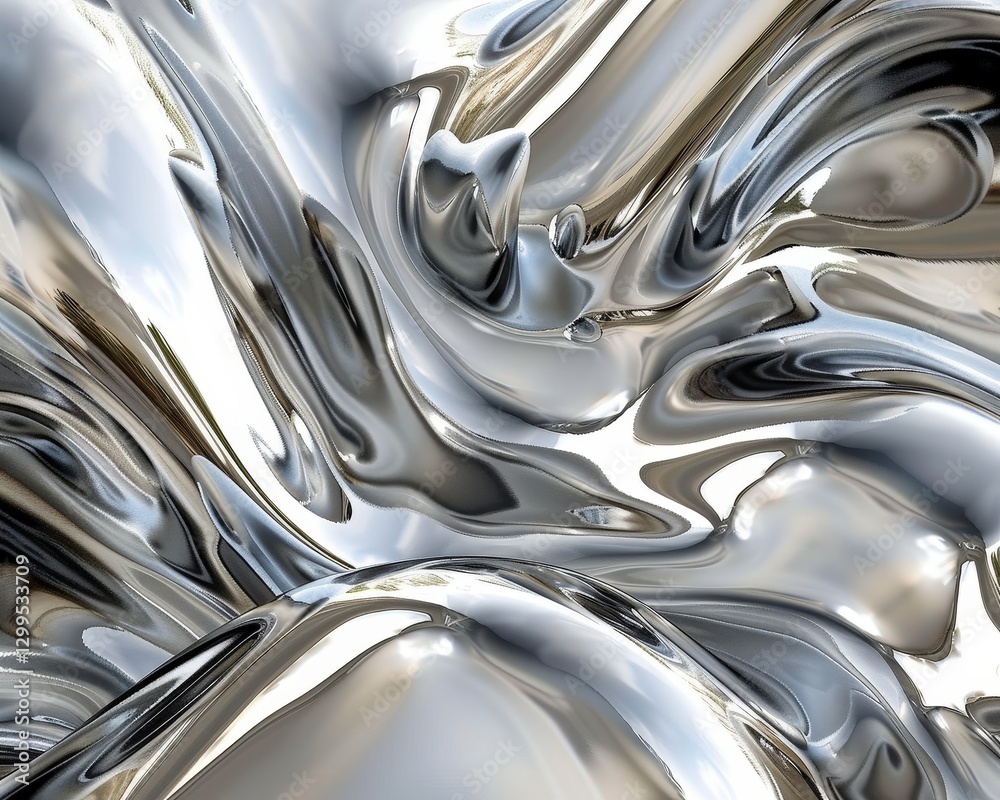 Metallic flow pattern. Abstract design with fluid shapes, swirls. Modern background for use Metallic flow pattern. Abstract design with fluid shapes, swirls. Modern background for use