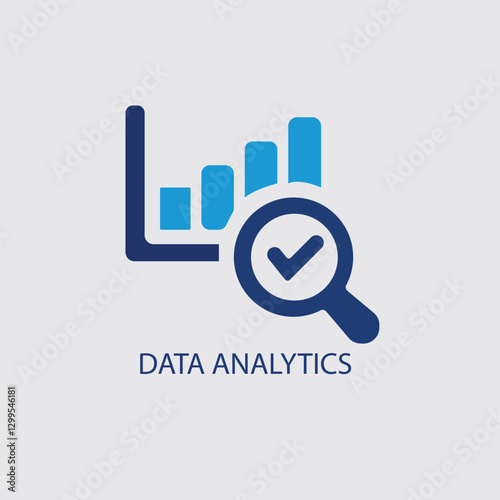 Businessman holding a magnifying glass and graph, reports icon. Data analysis and business analytics concept