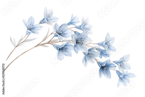 Wildflower AI Art Isolated In Clean Background
