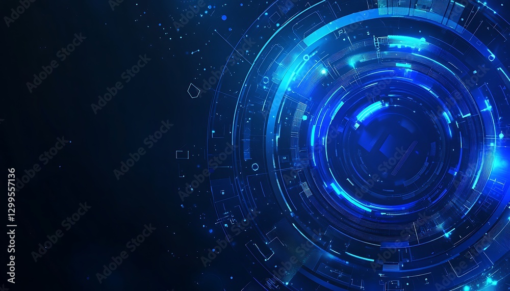 Abstract digital circle technology background Abstract digital circle technology background