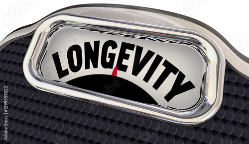 Foto Longevity Scale Diet Eat Better Healthy Lifestyle Live Longer Life 3d Illustrati