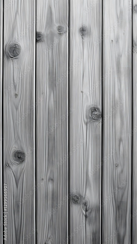 Fototapeta premium Grey Wood Planks Texture Background Monochrome Wooden Panel Surface