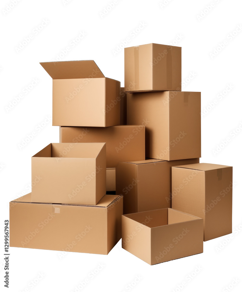 empty_cardboard_boxes on transparent background empty_cardboard_boxes on transparent background