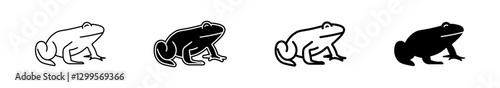 frog silhouettes. Frog icon vector illustration for graphic design and websites