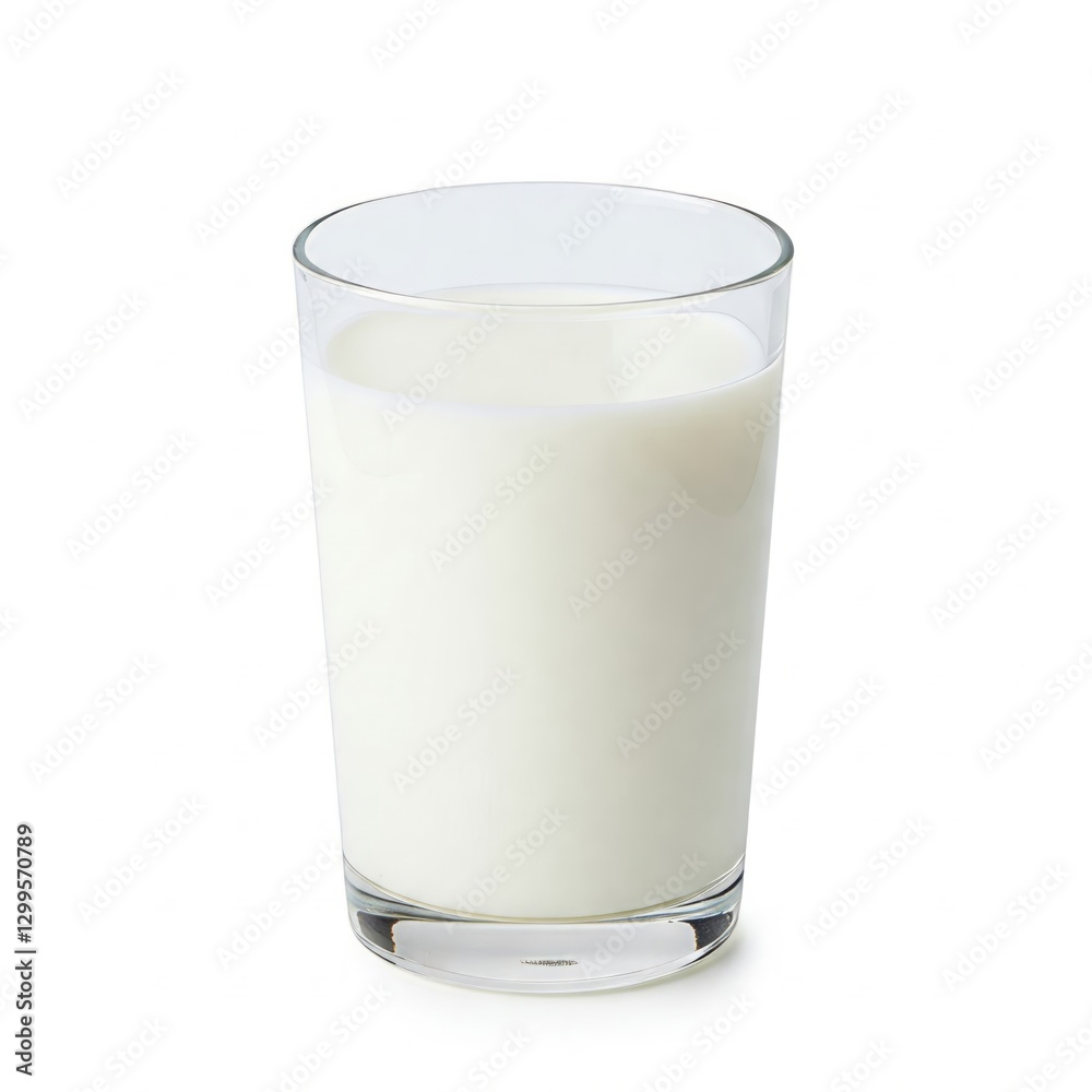 glass milk isolated on white background glass milk isolated on white background