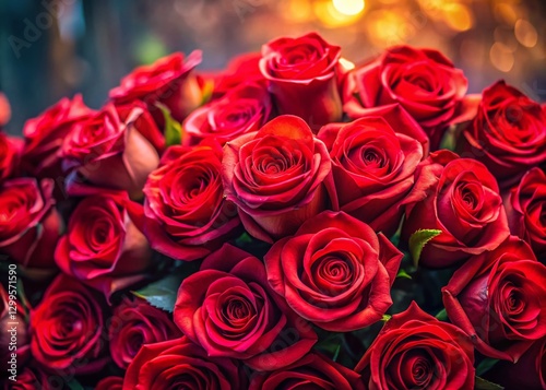 Long Exposure Photography: Stunning Red Roses Bouquet
