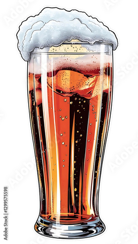glass of beer isolated