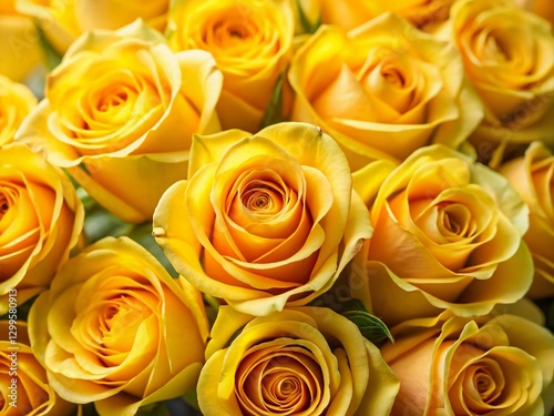 Lush Yellow Rose Bouquet Background for Product Photography - Vibrant Floral Backdrop