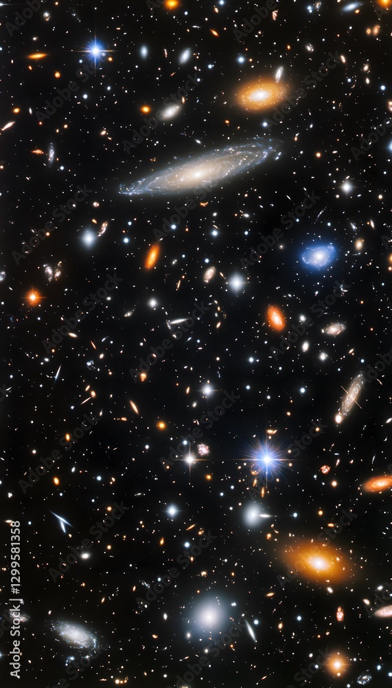 Obraz premium A stunning photograph showing countless galaxies and stars scattered