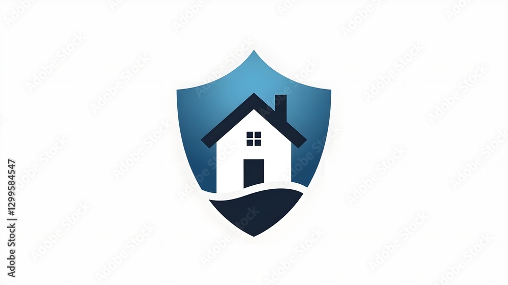 Residential Home Protection Logo Showcasing a Modern House Inside a Shield , Symbolizing Security and Safety icon Residential Home Protection Logo Showcasing a Modern House Inside a Shield , Symbolizing Security and Safety icon