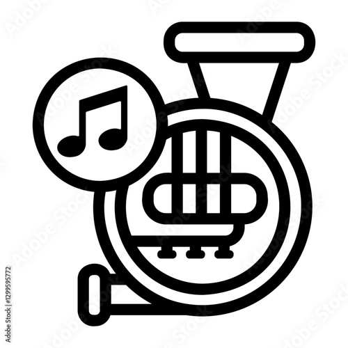tuba Line Icon