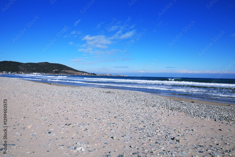 Obraz premium 동해안 풍경, 파란하늘과 바다