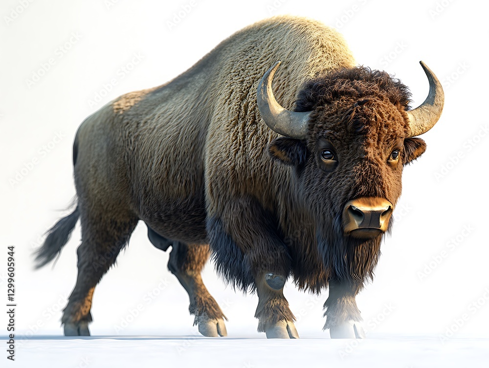 Majestic bison roaming prairie landscape wildlife photography natural setting Majestic bison roaming prairie landscape wildlife photography natural setting