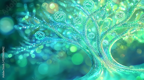 Wallpaper Mural Abstract Tech Tree Illustration: Modern Technology and Sustainable Growth Concept Torontodigital.ca