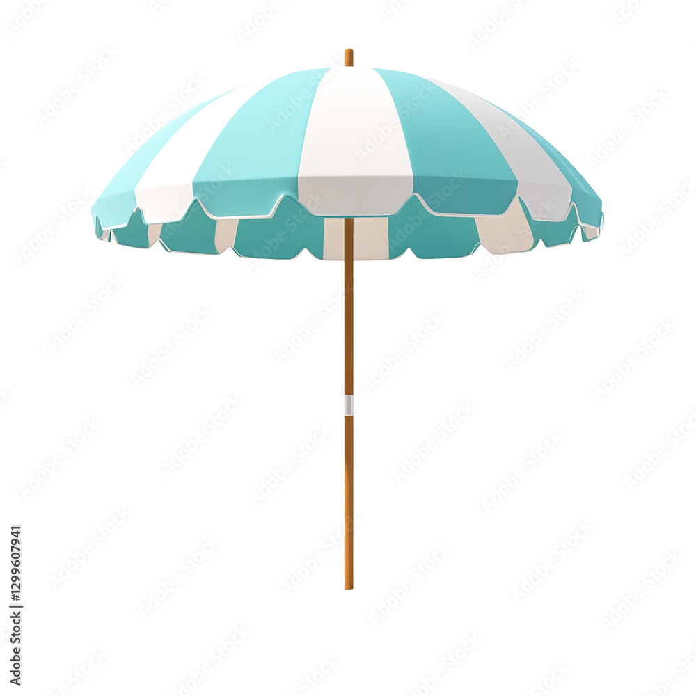 The image features a colorful open beach umbrella providing shade and a sense of summer fun. The image features a colorful open beach umbrella providing shade and a sense of summer fun.