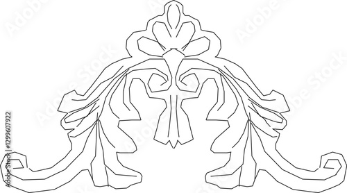 vector sketch illustration silhouette design ornament decoration cornice classic vintage ethnic roman greek  