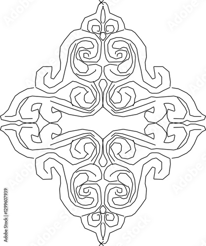 vector sketch illustration silhouette design ornament decoration cornice classic vintage ethnic roman greek  
