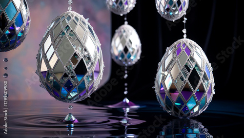 a garish egg object adorned with jewels