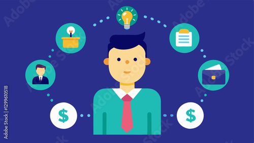 These descriptions can be used to create vector illustrations that convey the various aspects of a Crowdfunding Campaign Managers role. photo