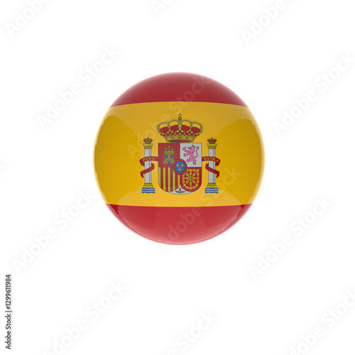 spanish flag button in transparent