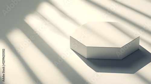 Minimalist Octagonal Box Casting Shadows in Soft Natural Light