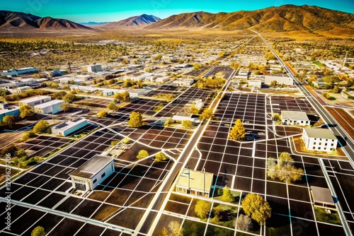 Montello, Nevada Street Map: Black & White Architectural Photography