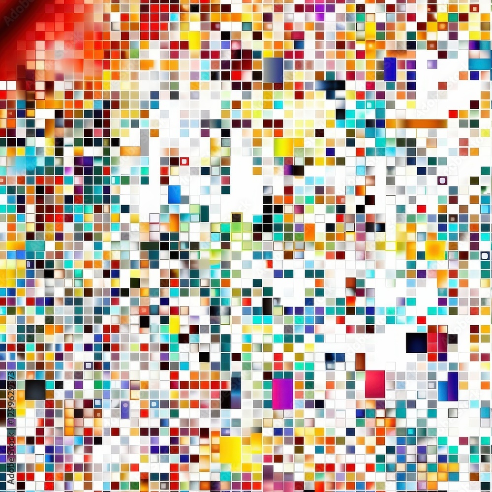 Abstract mosaic art piece. Colorful squares create pattern. Possible for web design, background Abstract mosaic art piece. Colorful squares create pattern. Possible for web design, background