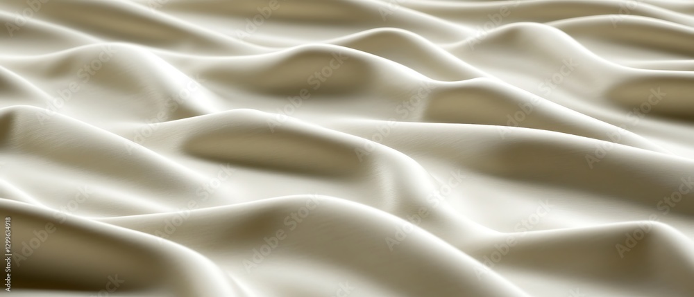 Fototapeta premium Beige Textile Waves Abstract Fabric Folds Seamless Design and Texture Background for Aesthetic Appeal