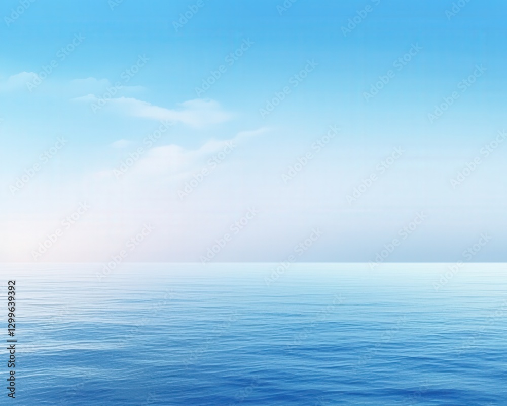 custom made wallpaper toronto digitalPeaceful ocean view, horizon, blue water reflects sunlight. Calm seascape for meditation and background