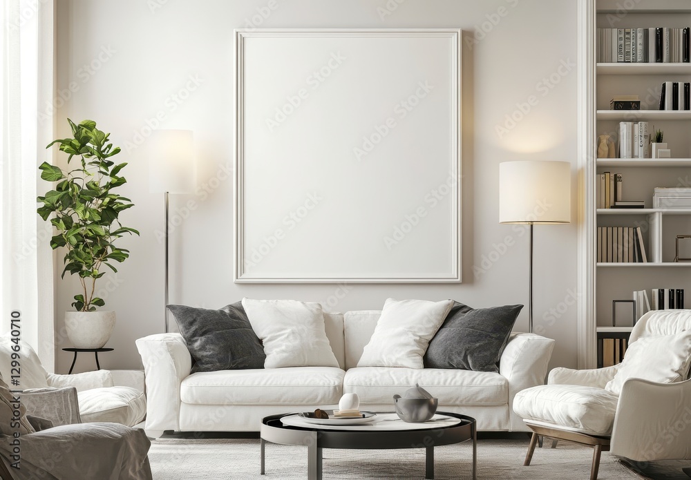 Fototapeta premium Elegant Minimalist Living Room Design