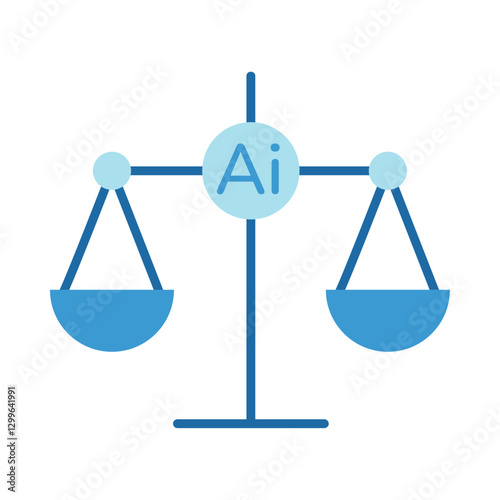 Obraz na płótnie Generative AI Ethics Legal Balance w salonie