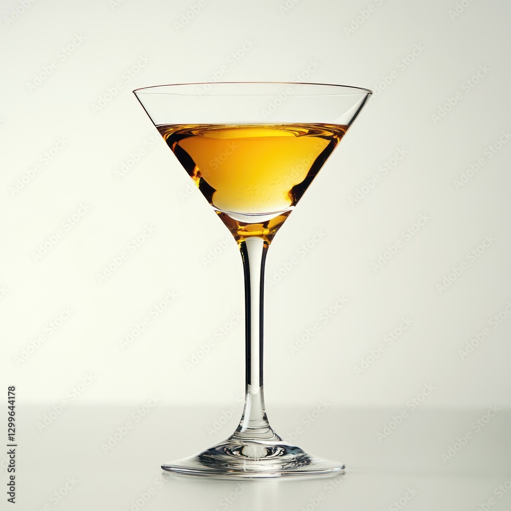 Yellow Martini in Glass on White Background - High-Resolution Professional Stock Photo with Clean Sharp Focus and Stylish Color Grading Yellow Martini in Glass on White Background - High-Resolution Professional Stock Photo with Clean Sharp Focus and Stylish Color Grading