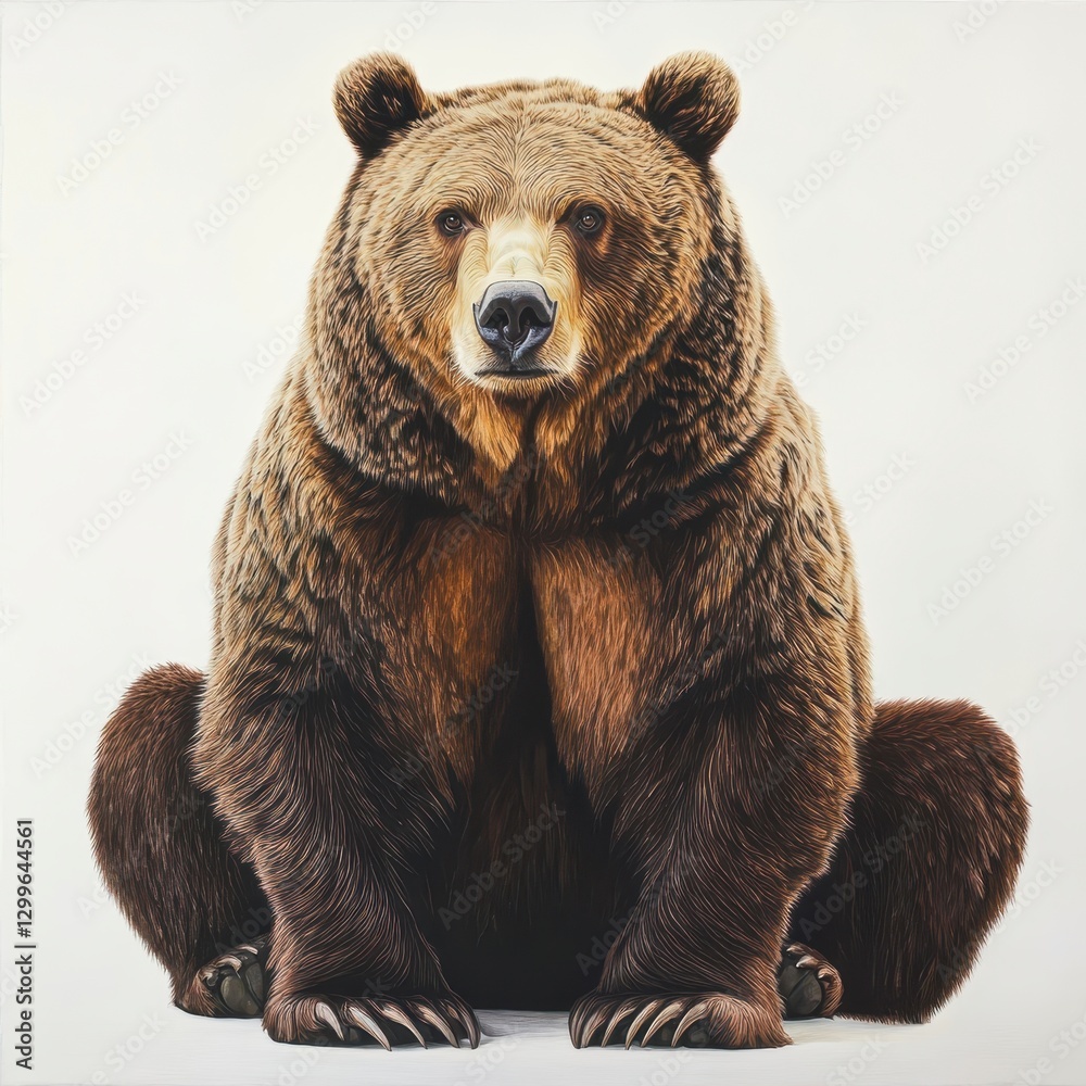Fototapeta premium Majestic Bear Sitting Pose