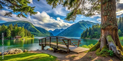 Porteau Cove Provincial Park: Bridge, Bench, & Serene Creekside View photo