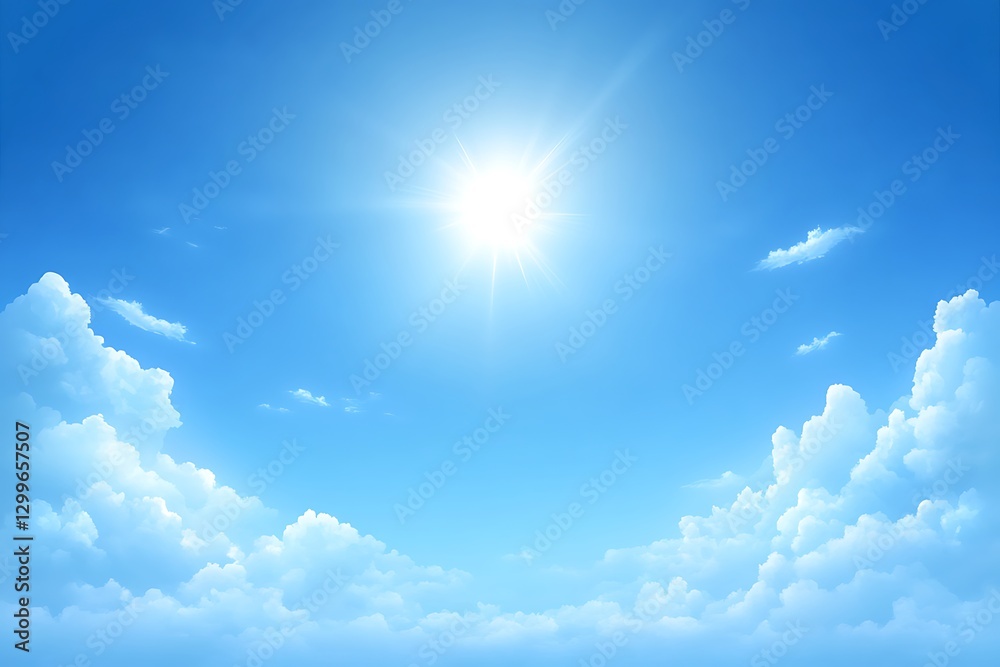 Sunny day dreamscape with luminous clouds and cerulean heavens above Sunny day dreamscape with luminous clouds and cerulean heavens above