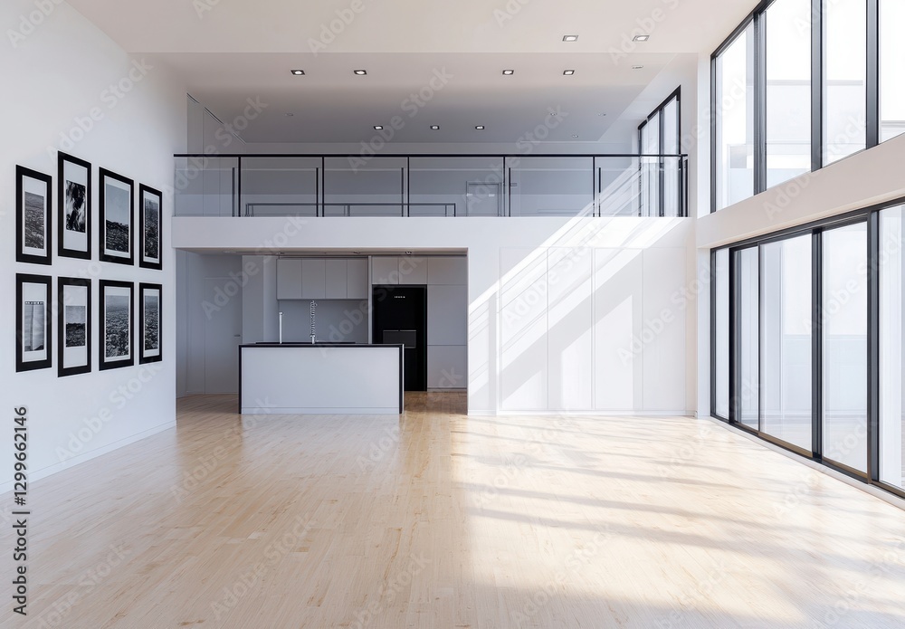Fototapeta premium Modern Minimalist Interior Design