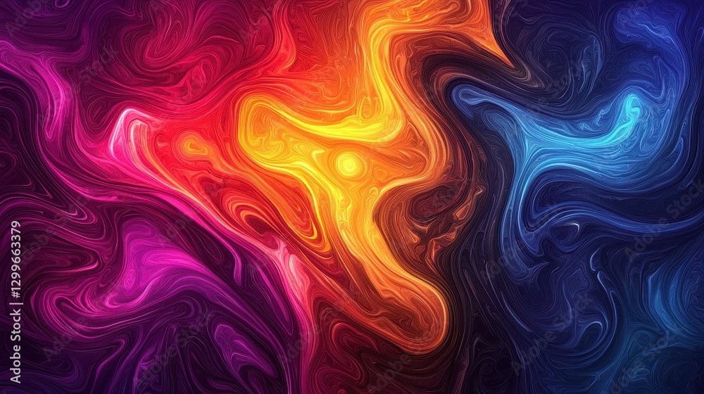 Abstract Vibrant Fluid Background with Colorful Swirling Patterns Abstract Vibrant Fluid Background with Colorful Swirling Patterns
