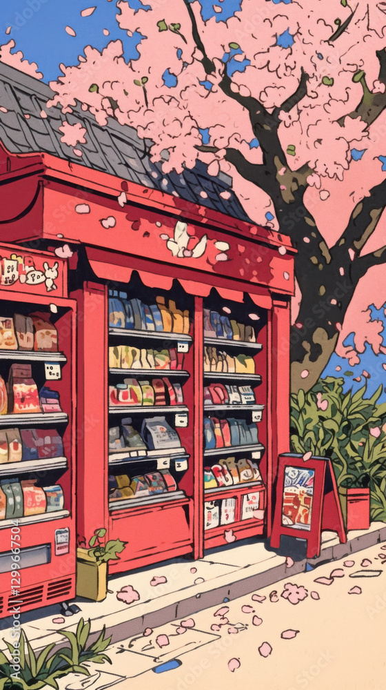 Summer Chill at Local Convenience Store with Soft Lighting and Vibrant Colors. A Peaceful Urban Retreat. Summer Chill at Local Convenience Store with Soft Lighting and Vibrant Colors. A Peaceful Urban Retreat.
