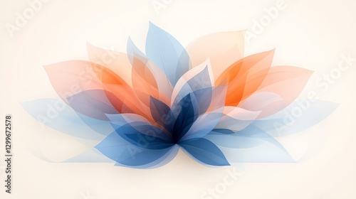 Softly blended lotus flower art abstract gallery digital artwork tranquil space