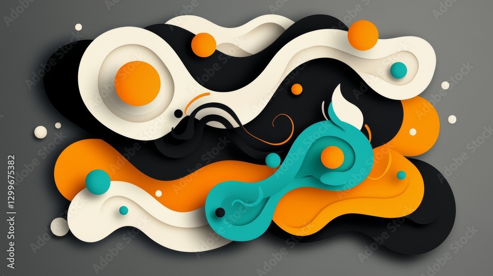 Dynamic abstract design in orange and teal modern art digital creation minimalist Dynamic abstract design in orange and teal modern art digital creation minimalist